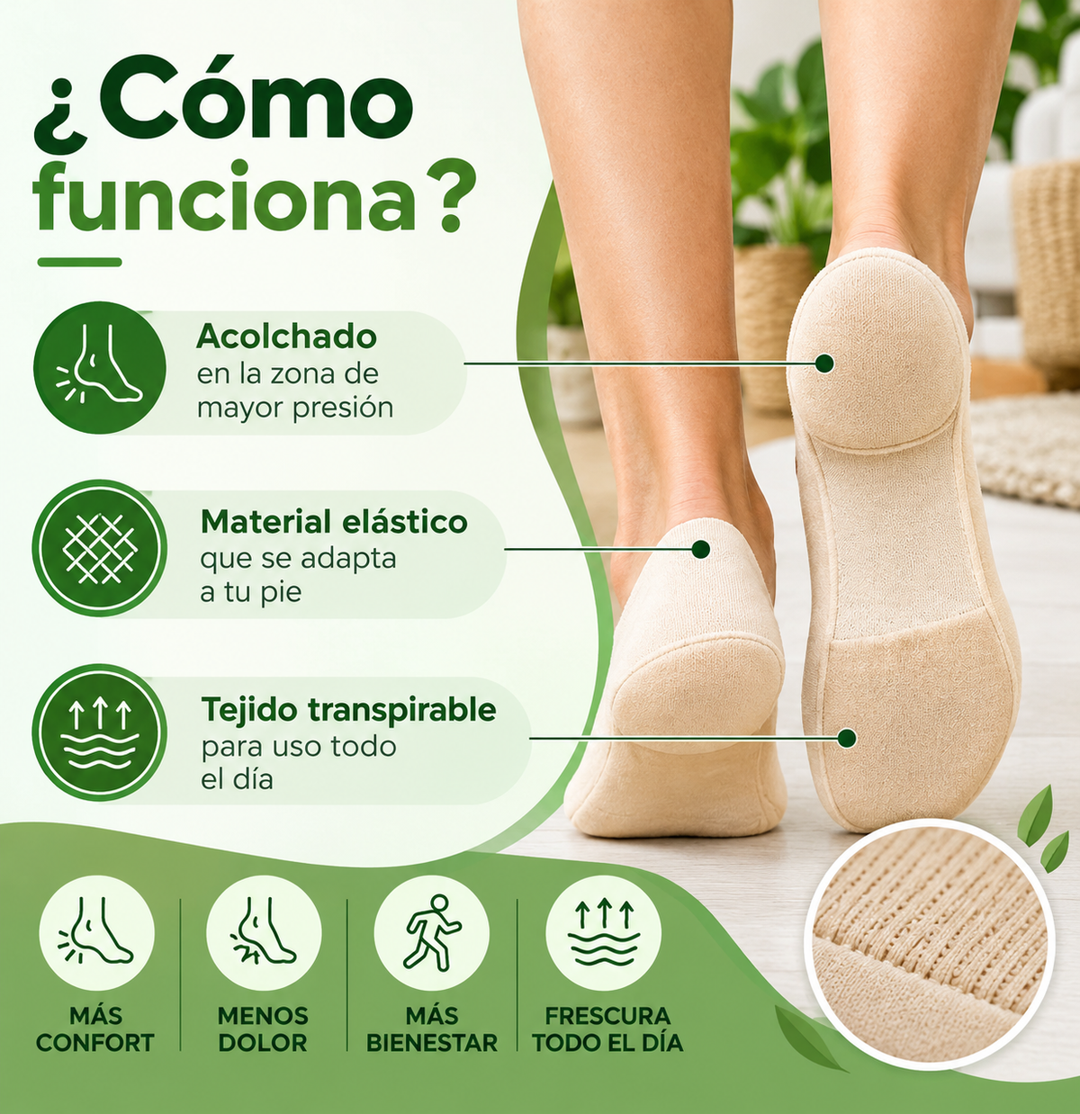 Calcetines terapéuticos para el dolor de pies