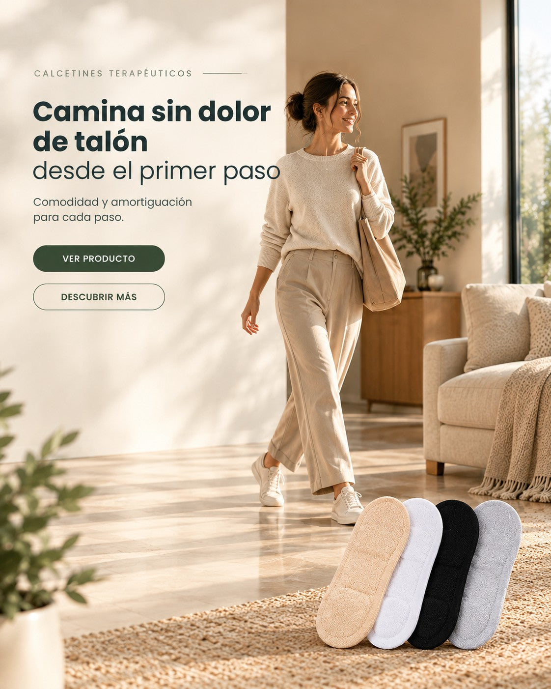 Calcetines terapéuticos: camina sin dolor de talón desde el primer paso (móvil)